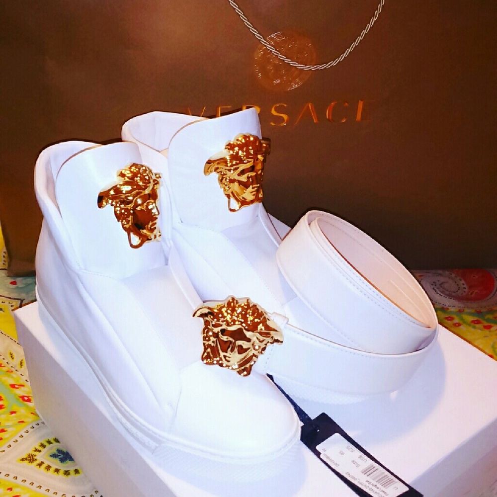 Versace belt and sneakers