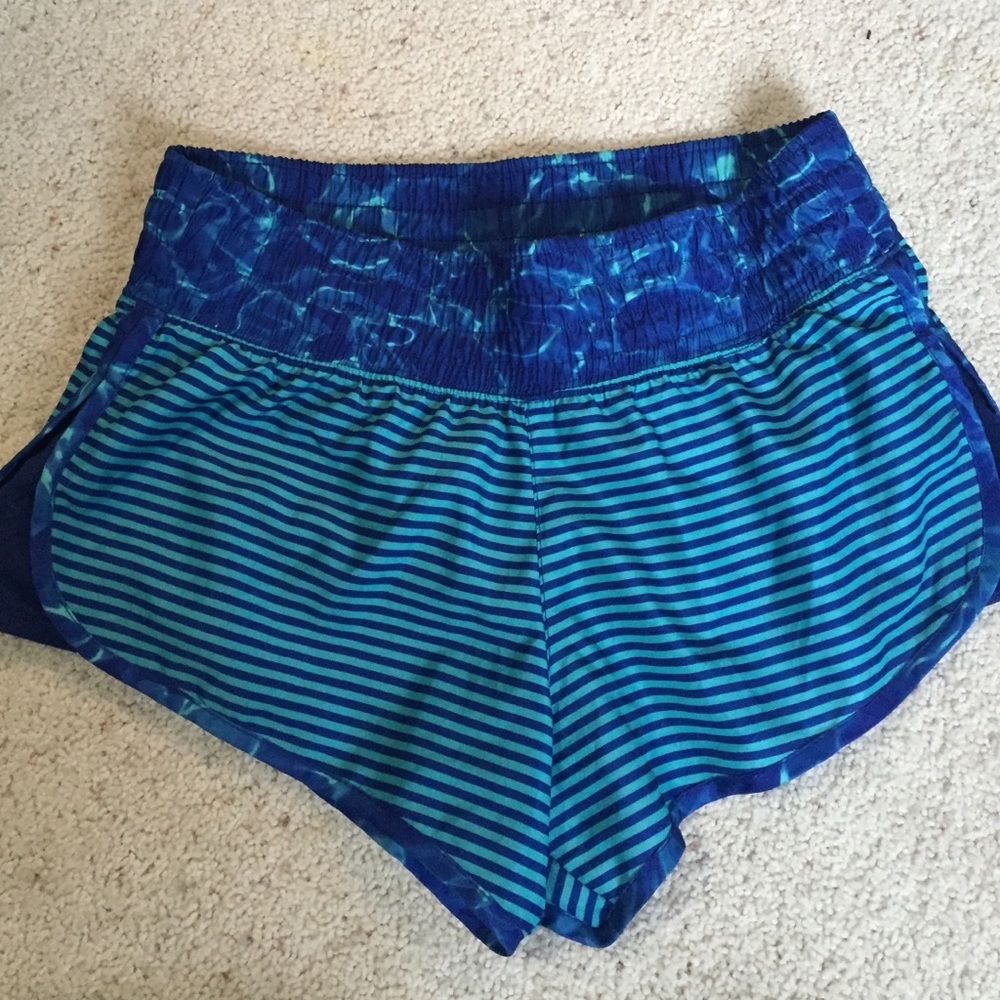 Blue athletic shorts