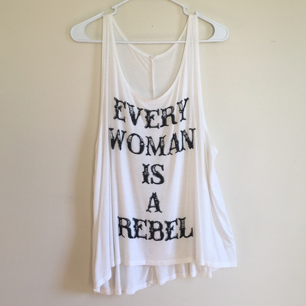 White Tank with quote