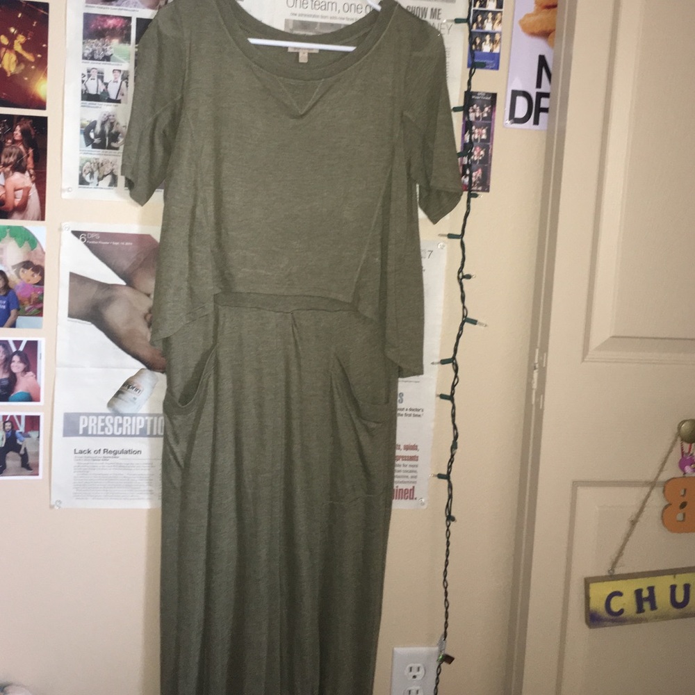 olive green kind dress