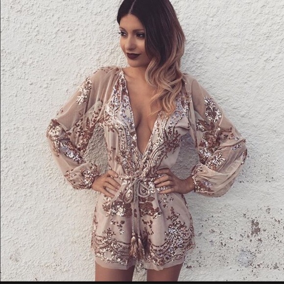 FLASH SALE🌸. Rose gold Romper. - Picture 4 of 5