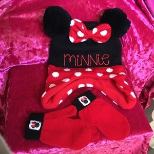 Toddler Minnie Mouse Hat & Gloves