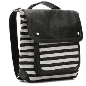 Madden Girl Canvas Stripe Backpack/ Bag