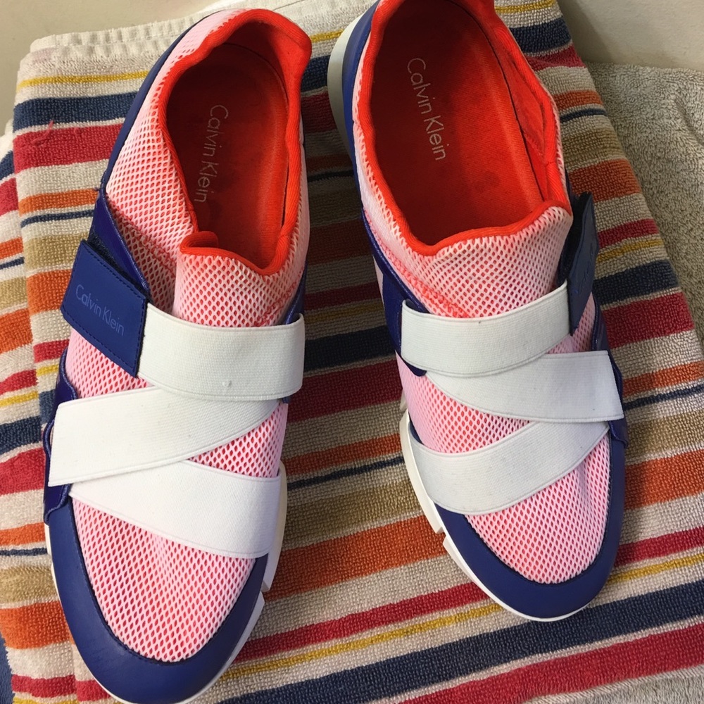 Red/White/Blue Mesh Sneakers