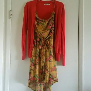 Pretty hi-lo floral dress
