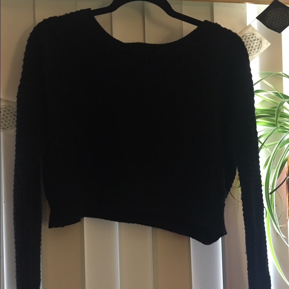 Cropped Black Sweater