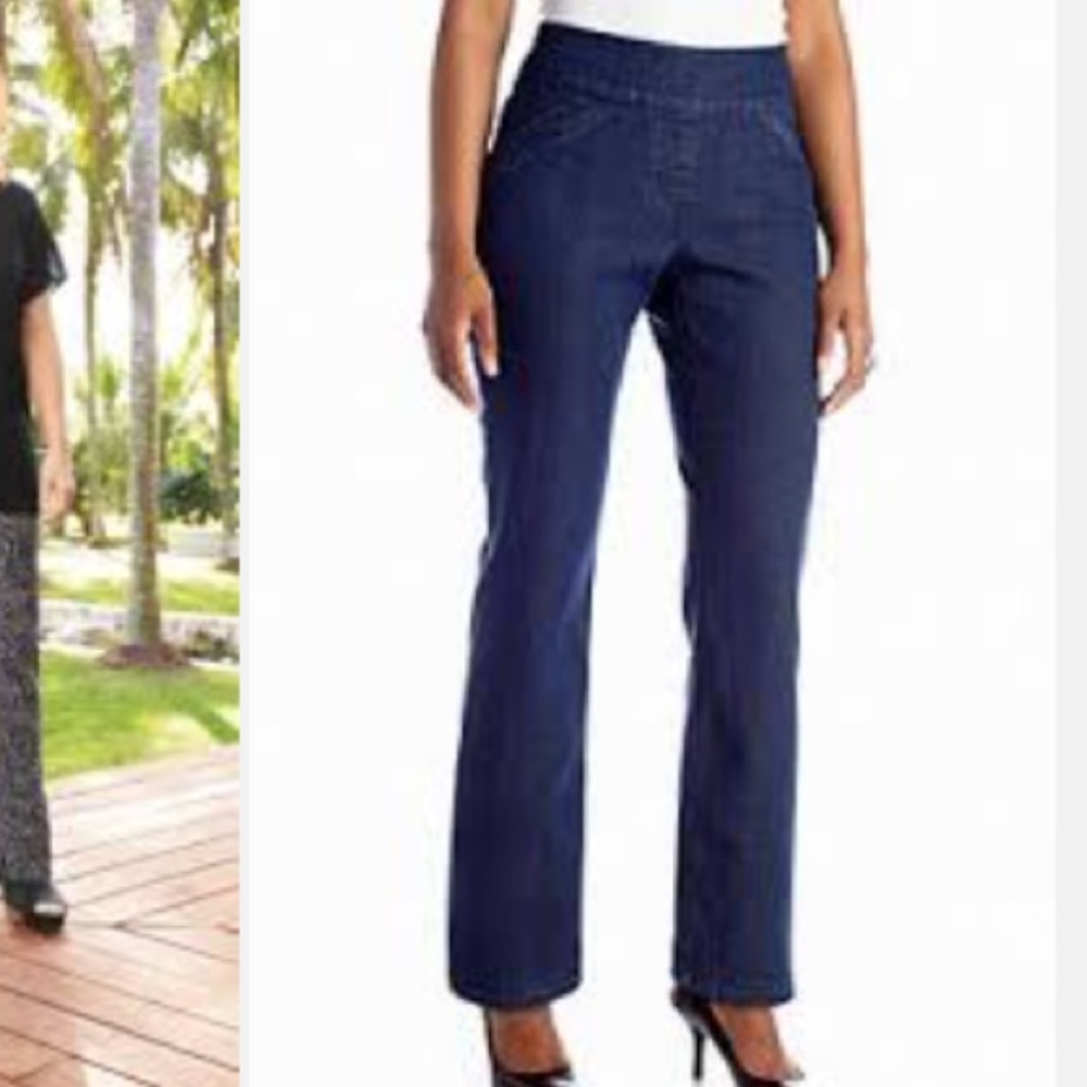 Kim Rogers size 24W medium wash stretch jeans