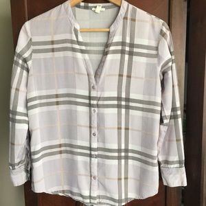 Joie Plaid Blouse