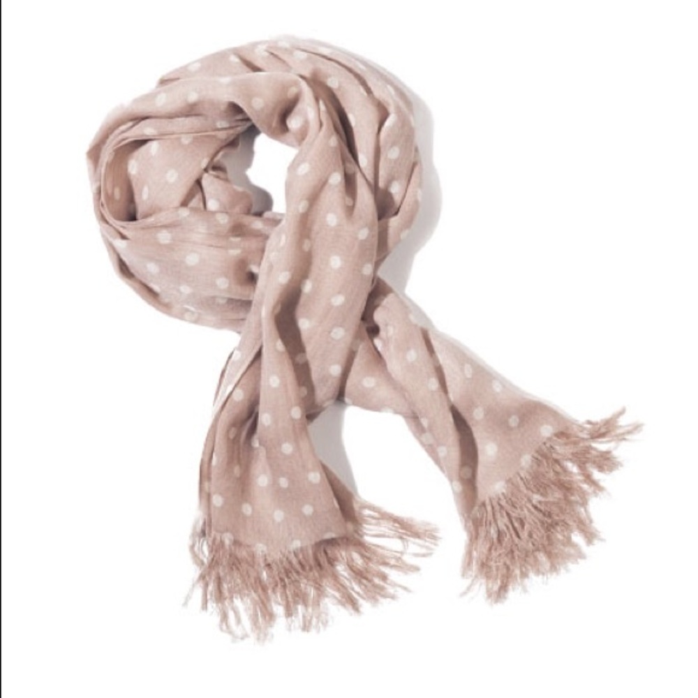 Mark polka dot scarf pink / blush and white
