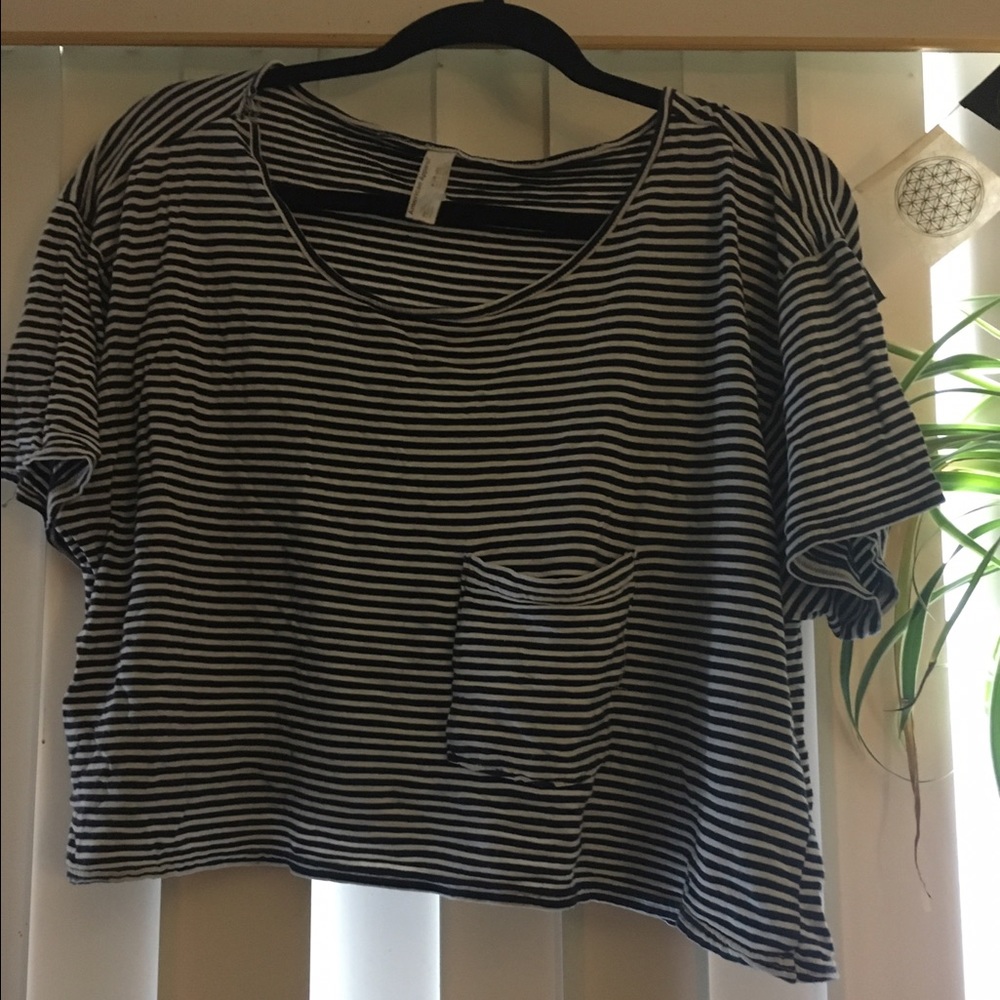 American Apparel Striped Crop Top
