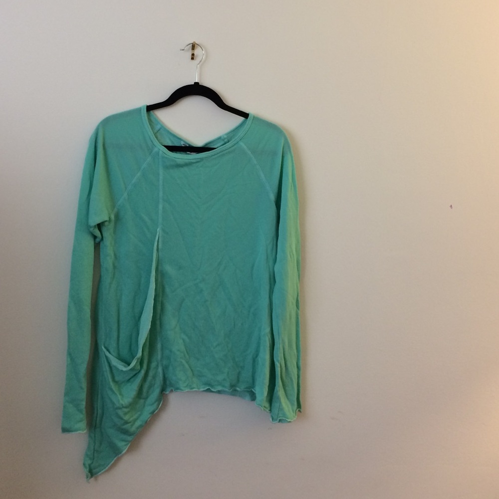 Hard Tail Asymmetrical Turquoise Sweater Size Sml