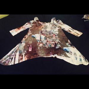 Cover Charge Bling Cold Shoulder Top