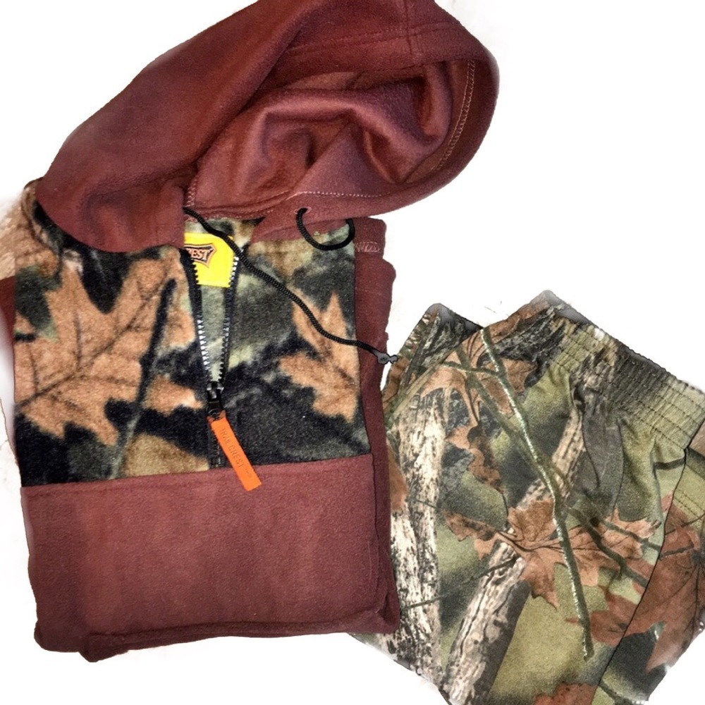 Trail Crest Youth Fleece Camo Hoodie Set XL 18/20