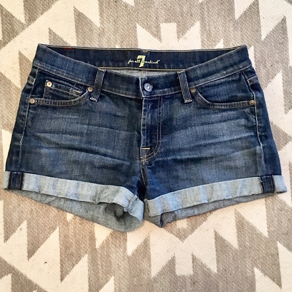 Seven for all mankind denim cuffed shorts