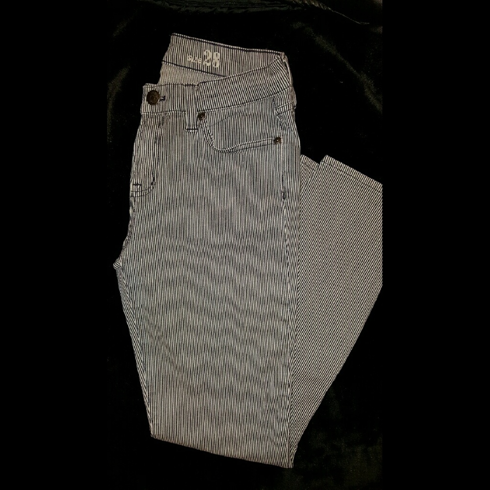 J. Crew Toothpick Railroad Stripe Jeans