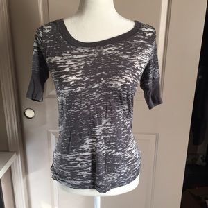 Gray burnout tee