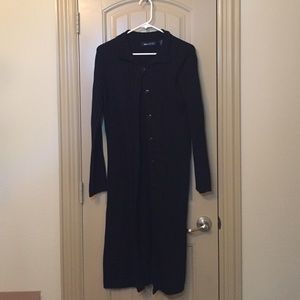 Black long sweater cardigan