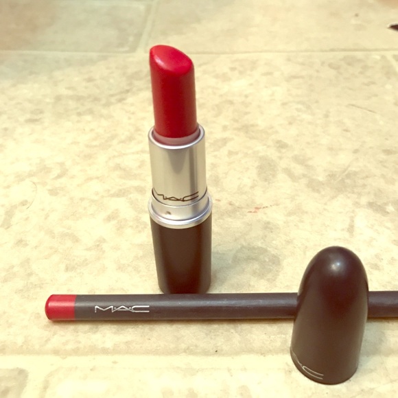 mac cherry red lipstick