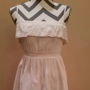 White tapered waist dress