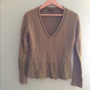 Green knit sweater