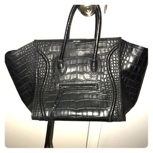Celine croc embossed phantom bag