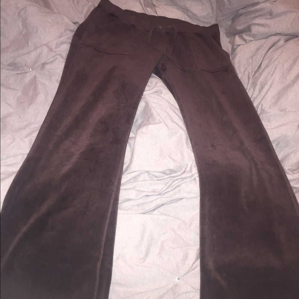 Brown Juicy Couture Velour Tracksuit Pants