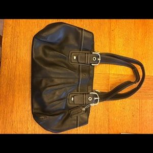Authentic Coach "Soho" black leather tote purse