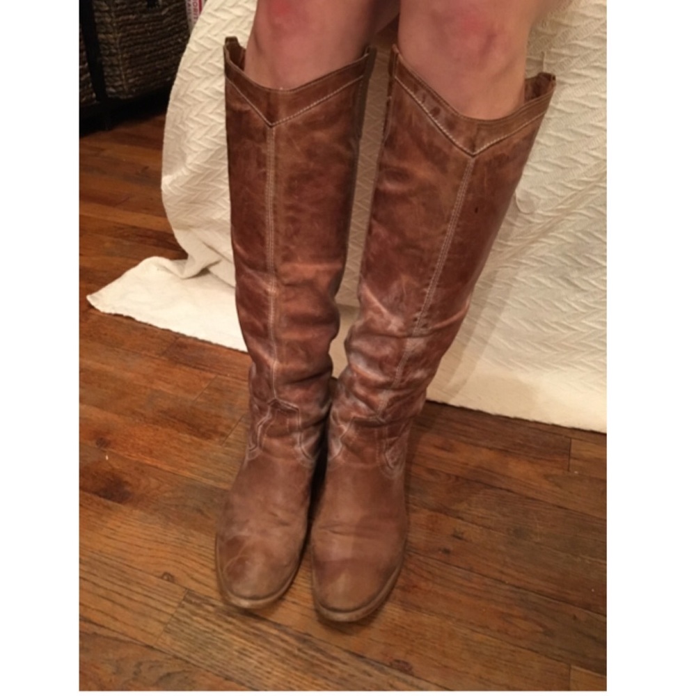 Steve Madden Knee High Brown Western Boots Sz 7
