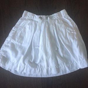 J crew Linen white Skirt Size 0