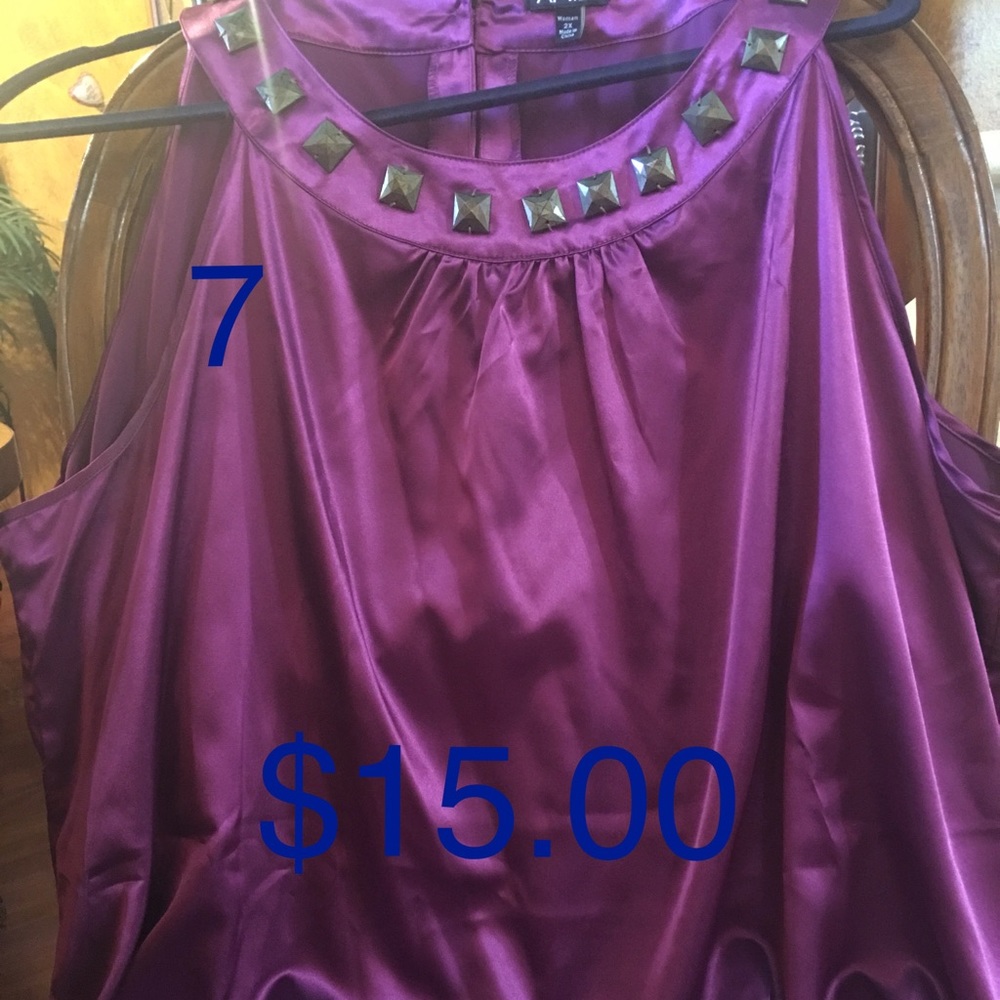 Hot pink sleeveless blouse