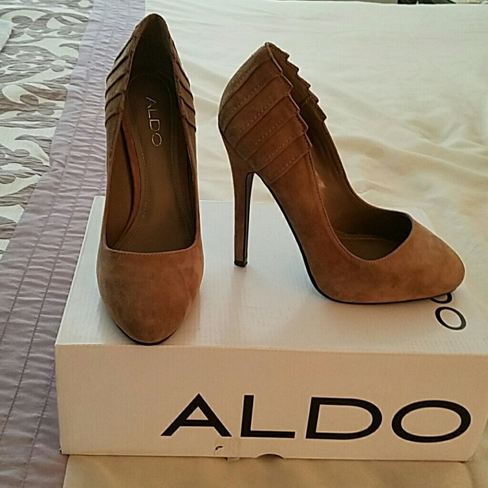 Suede high heels
