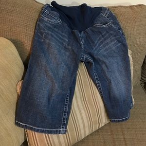 Denim maternity capris small