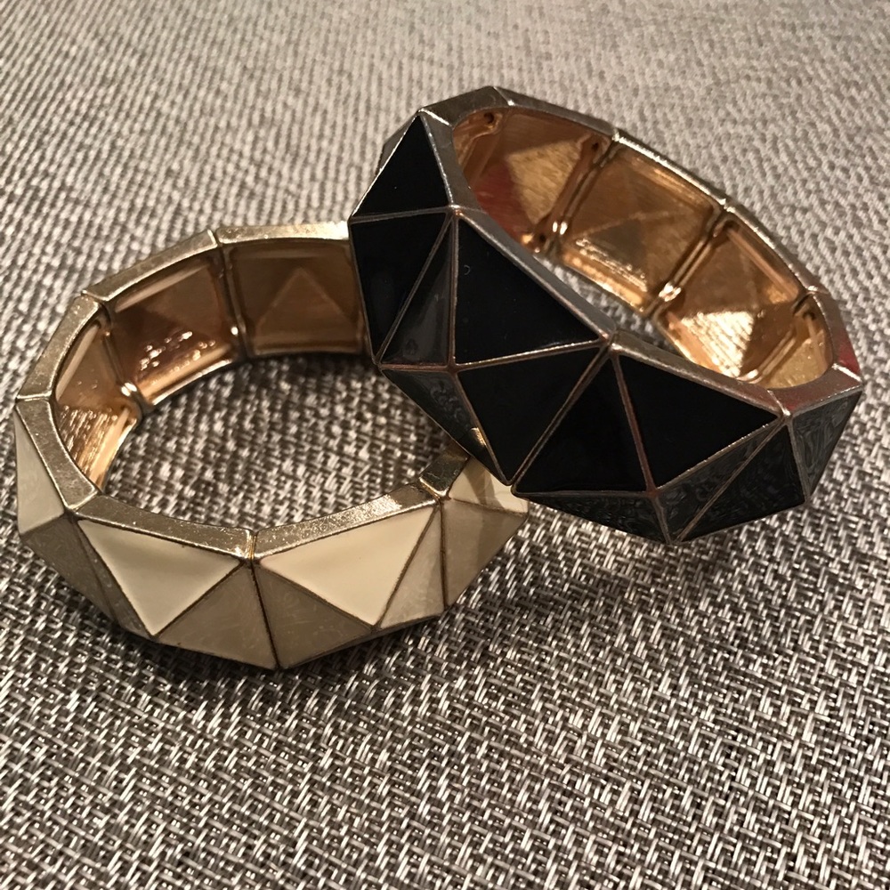 Statement Geometric Bangle Set