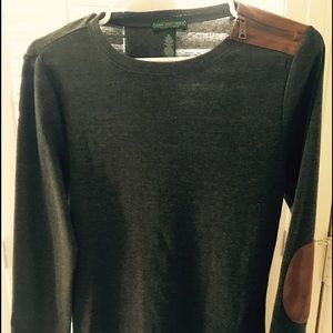 OBO)Lauren Jeans Co. elbow suede-patch shirt (M)