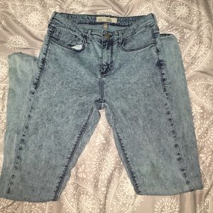 High waisted Topshop Acid Wash Jeans