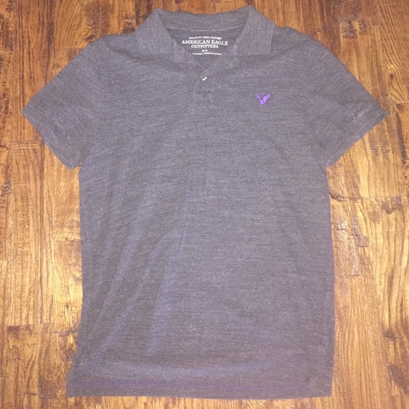 American Eagle Charcoal Gray Polo - Picture 2 of 2