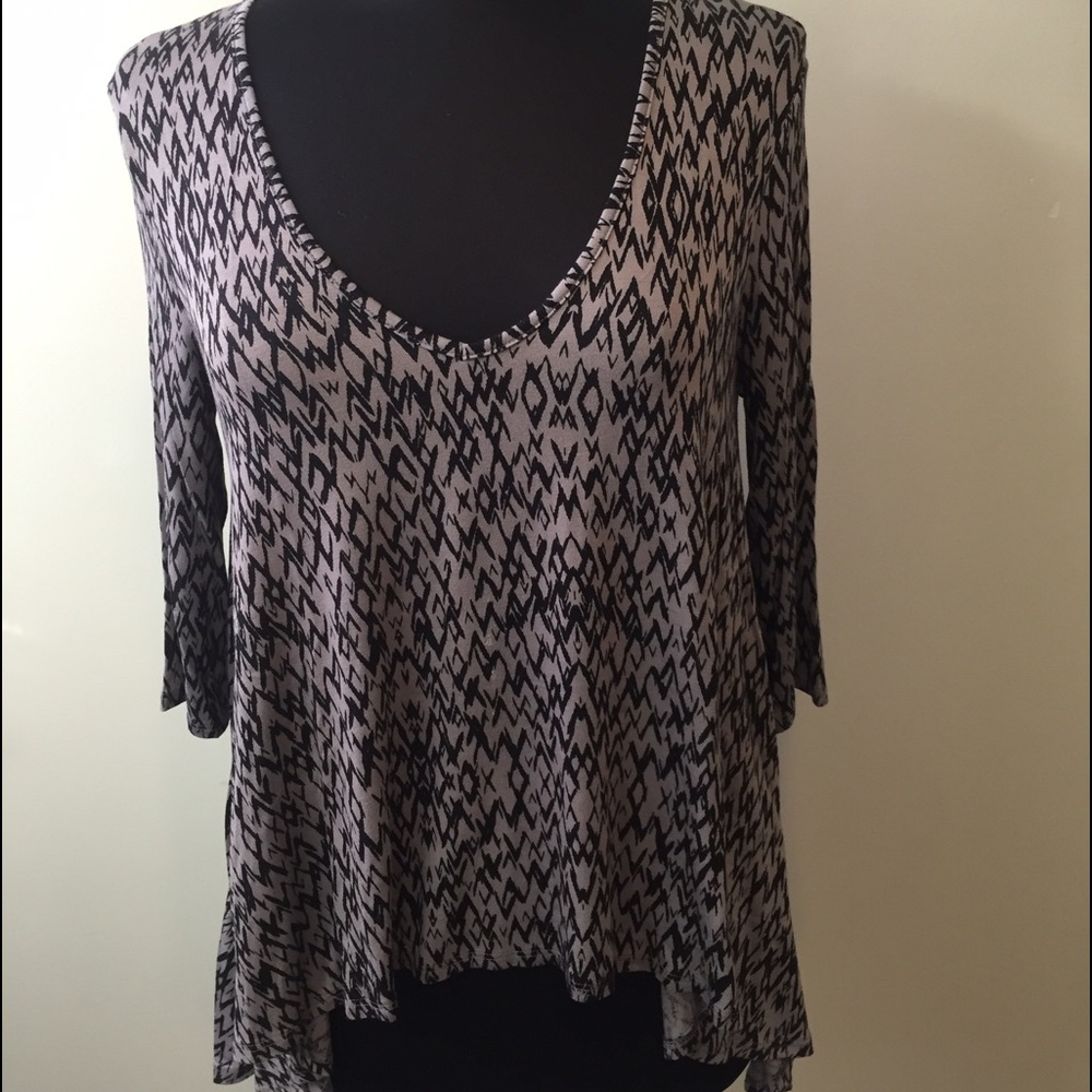 Three Dots 3/4 sleeve swing top