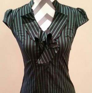 Express black and green blouse