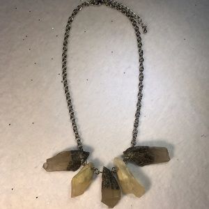 Multi large crystals necklace
