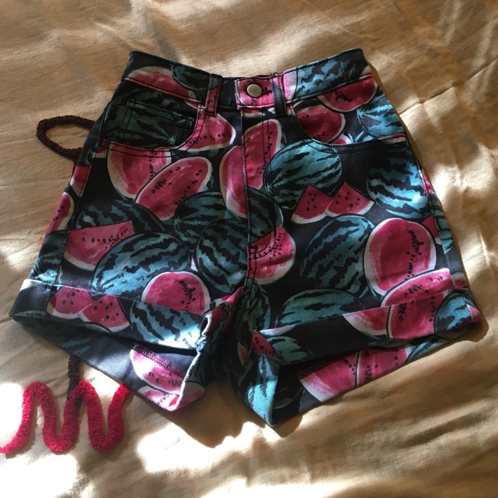 American apparel watermelon shorts