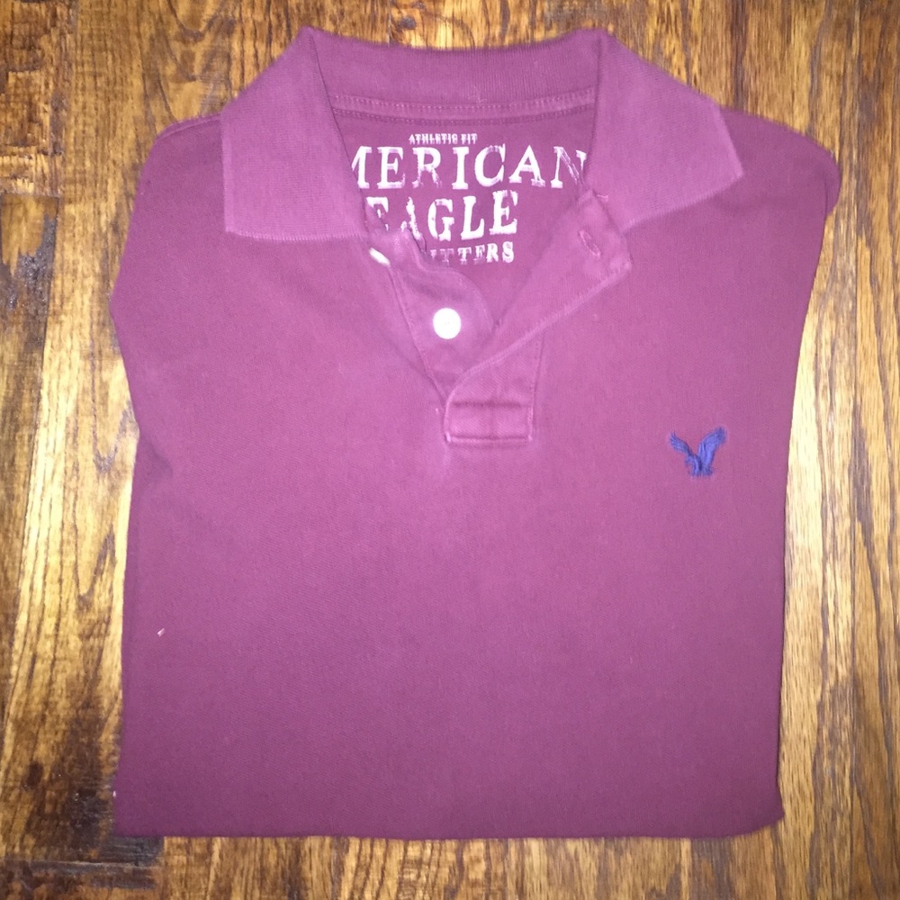 American Eagle Maroon Polo