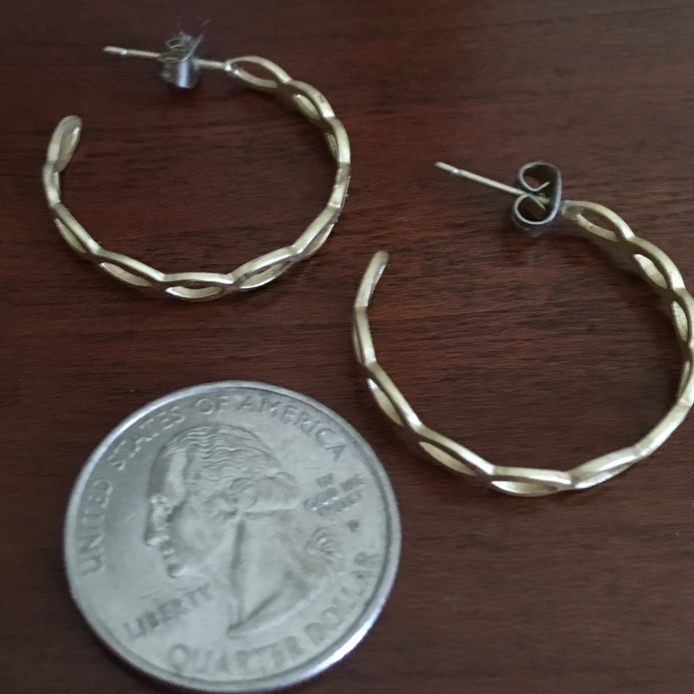 Braided hoop earrings by Kevia