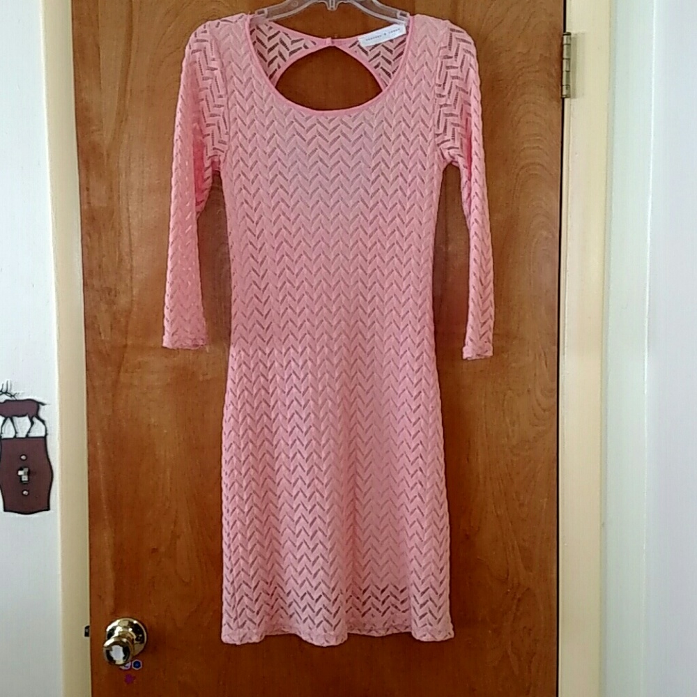 Long-sleeved lace dress