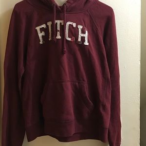 Abercrombie & Fitch Large Maroon Hoodie