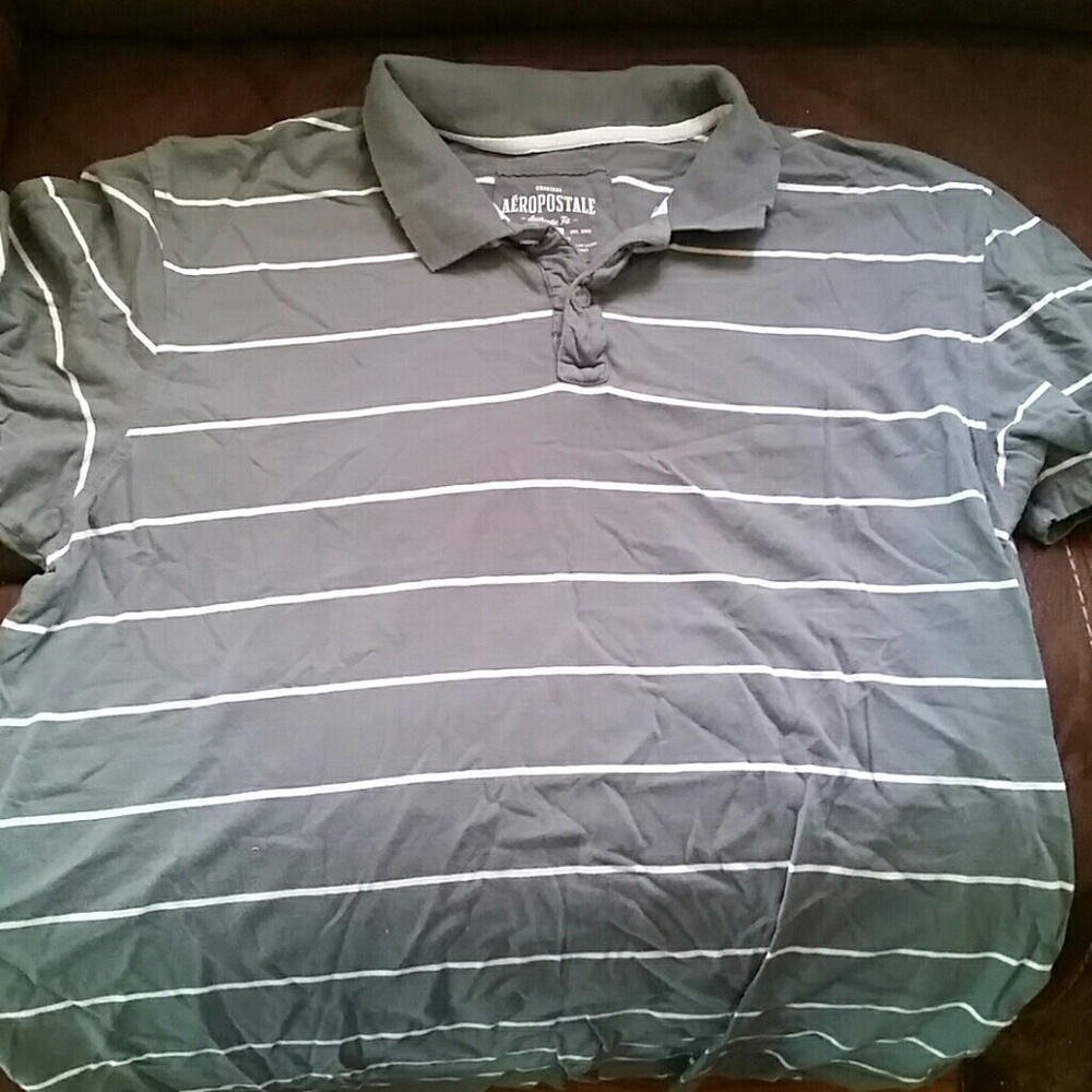 Men's distresses soft polo shirt grey size XXL