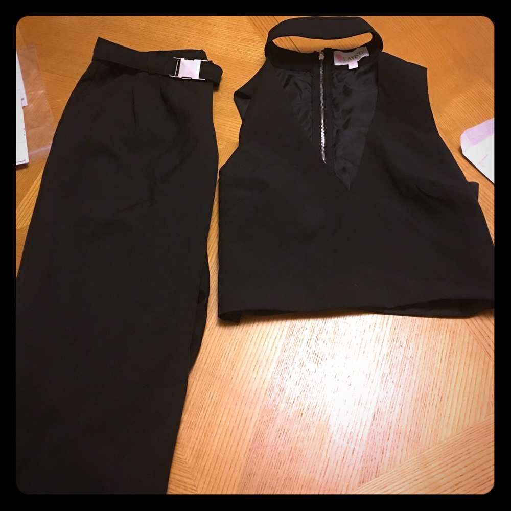 Dress pant and crop top set