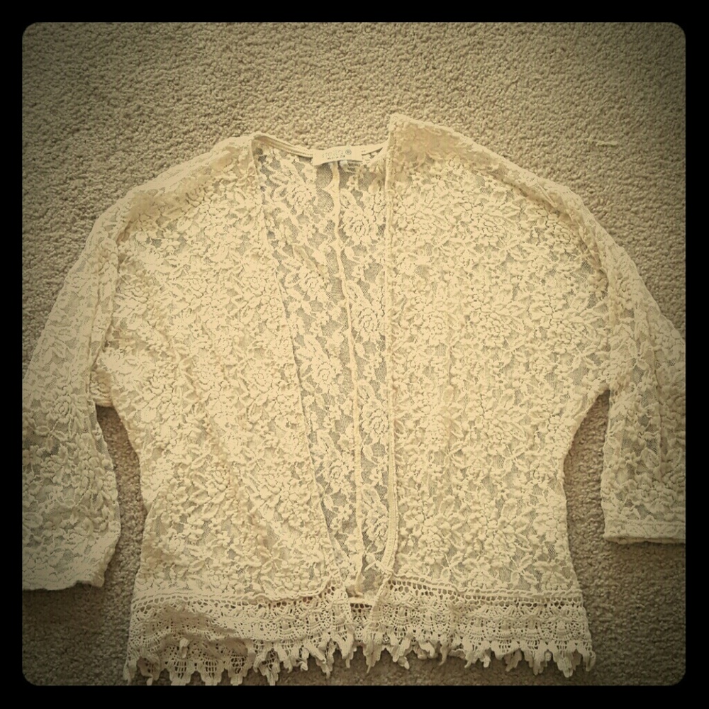Lace cover up cardigan