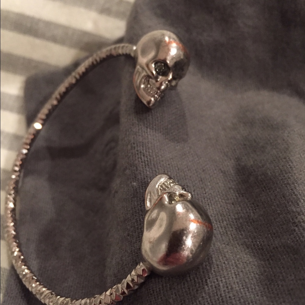 Authentic Alexander McQueen Twin Skull Bracelet
