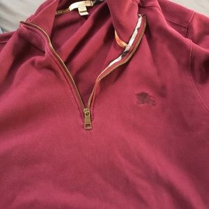 Red Burberry pullover