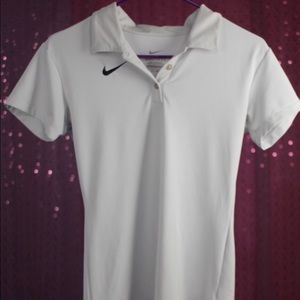 White Nike polo